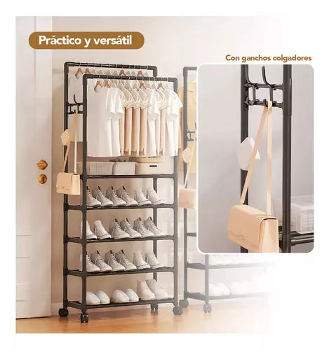 Organizador De Zapatos Con Perchero Dobl